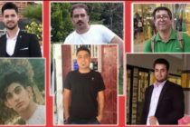 Im Iran von der Todesstrafe bedroht: Mohammad Ghobadlou, Saeed Yaghoubi, Hamid Ghare-Hasanlou, Mohammad Boroughani, Mohsen Rezazadeh Gharagholou, Ebrahim Rigi (von oben nach unten, von links nach rechts)